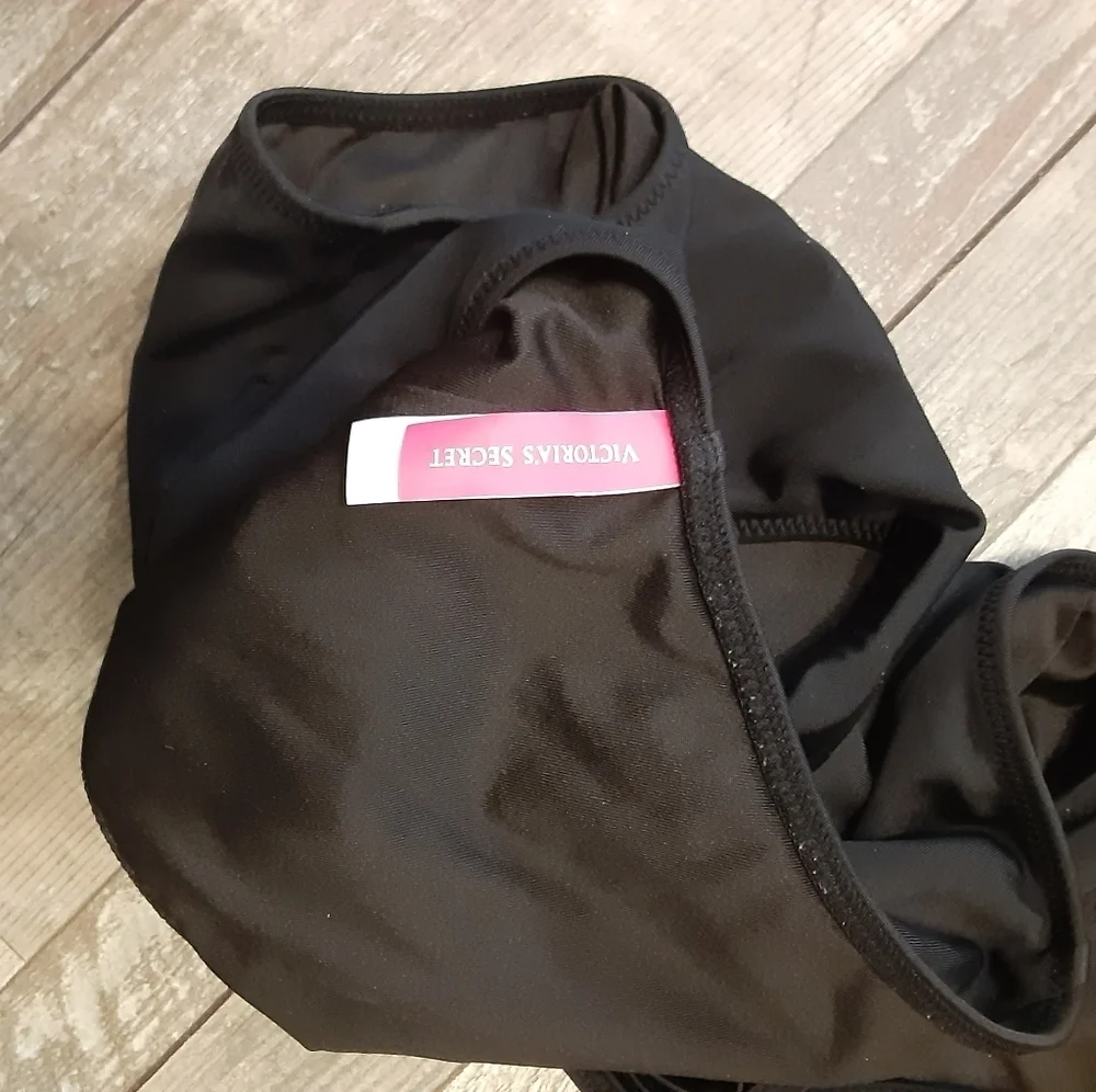 Victoria's Secret Open Back Black Dark Academia Baddie Swimsuit Size S